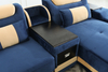 Contemporary Large Fabric Sectional Blue Living Room Sofa