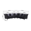 Classical Chesterfield Leather Sectional Sofa Set