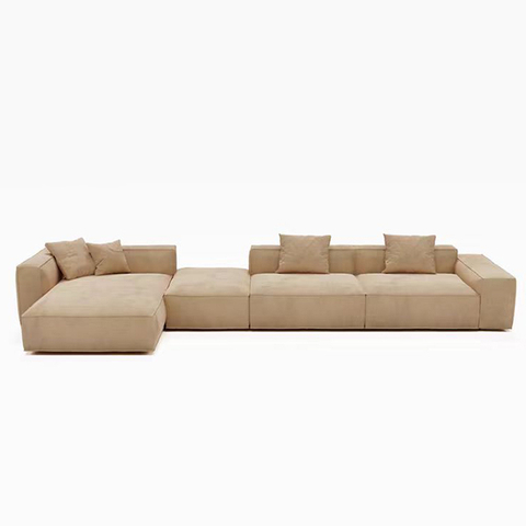Modern Compressed Sofa na Caixa L-shape Sectional Vacuum Fabric Sofa Set
