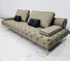 Italian Luxury Furniture Robert Cavalli Tufted Leather Couch Fabric Lounge Sofa