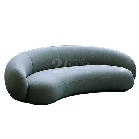 Modern Home Furniture Hotel Lobby Fabric Couch Cashew Nut Shape Sofa