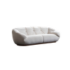 Foshan Furniture White Boucle Curved Sofa for Living Room Arte Sofa Set