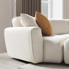 Modern Contemporary High End Sofa Design Linen Fabric Beige Atlantis Sofa Set