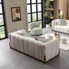 Modern Modular Lounge Furniture Cream Fabric Bonito Sofa Set