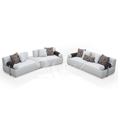 Minimalist Modern Modular Sofa Italy Low Seater Fabric Couch Set 