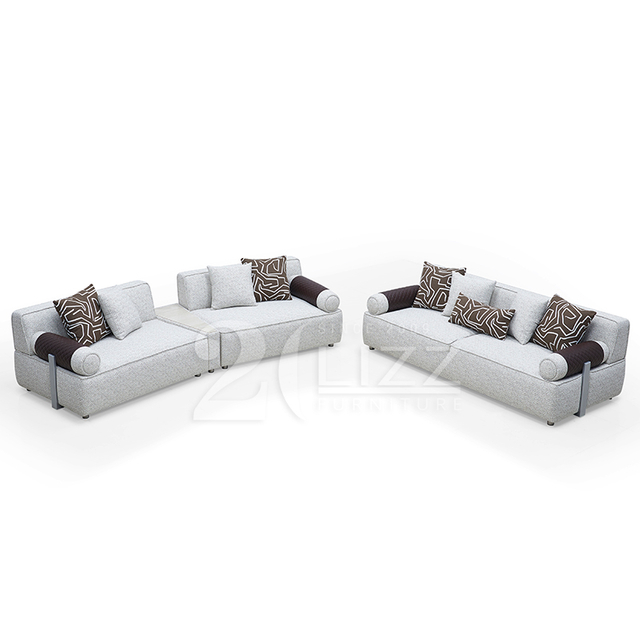 Minimalist Modern Modular Sofa Italy Low Seater Fabric Couch Set 