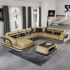 Modern Leather Living Room Sofa with Chaise