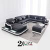 Wholesale White Leather Led Sectional Sofas for Living Room