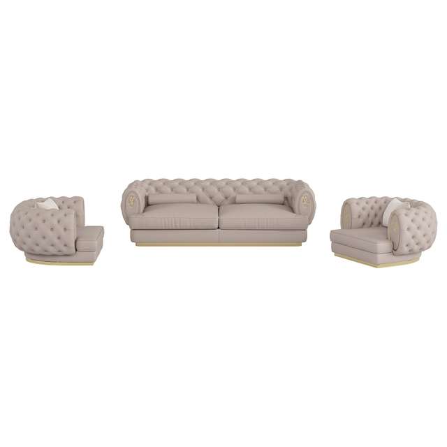 Luxury Chesterfield Leather Sofa Set Viosionnaire Modern Sofas