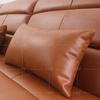 Leisure Dark Brown Led Sectional Sofa with Table