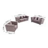 Modern Lounge Couch Button Tufted Velvet Fabric Sofa