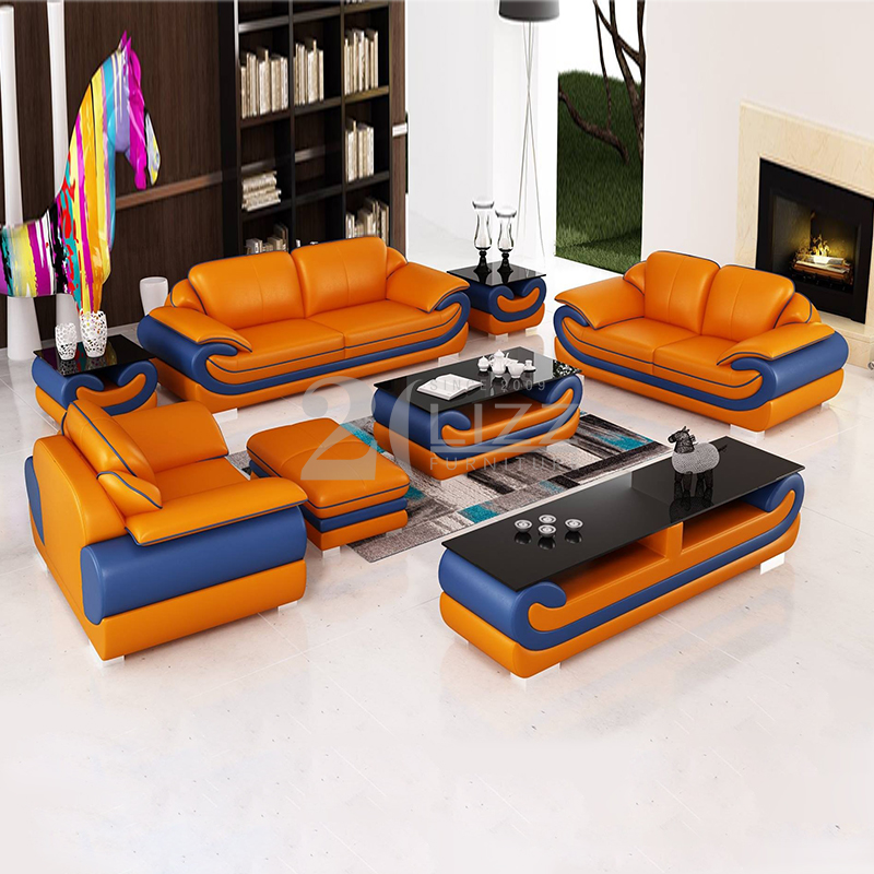 High End Modern Furniture Leather Living Room Sofa