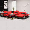 Leisure Wooden Furniture Led Sectional Sofa with Coffee Table