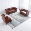 Wholesale Brown Leather Chesterfield Sofa for Home, Office and Hotel