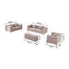 Contemporary High End Fabric Sofa with Stainless Steel Feet