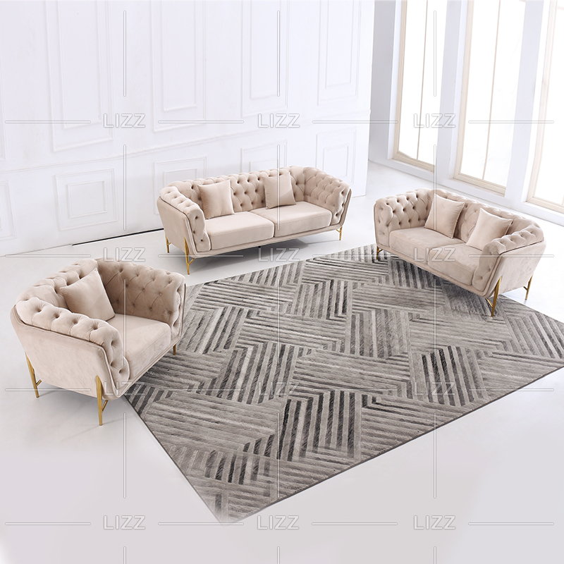 European Living Room Furniture Velvet Fabric Sofa