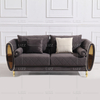 American Hotsale Luxury Fabric Sofa Set With Gold Legs