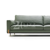 Modern Furniture Italian Leather Couch Steel Base Minimalist Sofa