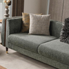 Modern Fabric Couch Sitting Room Furniture Solid Wood Grey Linen Fabric Elisya Sofa Set
