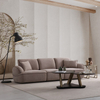 China Turkish Modern Furniture Factory Brown Velvet Evole Sofa Set with Adjustable Backrest