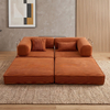 Compressed Boneless Sofa Factory Convertible Couch Corduroy Fabric Vacuum Sofa in a Box