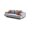 Traditional Linen Couch Turkish TV Room Furniture Duet Sofa Set