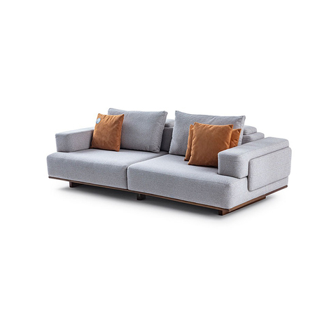 Traditional Linen Couch Turkish TV Room Furniture Duet Sofa Set