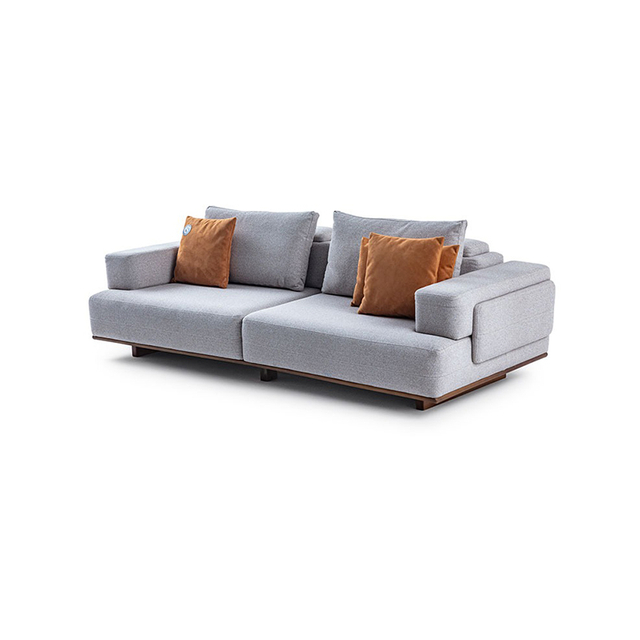 Traditional Linen Couch Turkish TV Room Furniture Duet Sofa Set