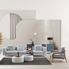 Custom Sofa Factory in China Light Grey Fabric Couch Turkish Furniture Edna Sofa Set
