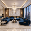 Turkish Sofa Furniture Flannel Fabric U-shape Sectional Arabic Modern Majlis Sofa