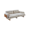 Nordic Wood Sofa Turkish Living Room Fabric Couch Blue And Beige Sofa