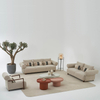 Turkish Furniture Capella Sofa Set Round Arm Sofa Loveseat And Chair Lounge Set
