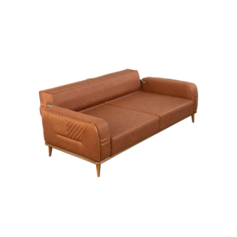 Modern Home Office Sofa Furniture Factory Brown Leather Couch Elite Sofa Set