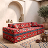 Compressed Majlis Boneless Sofa in a Box Compact Couch Corduroy Fabric Vacuum Floor Sofa