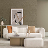 Luxury Premium Sofa Manufacturer Cream Fabric Wabi-sabi Style Harley Sofa Set