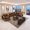 Multifunctional U-shape Sectional Fabric Couch Set Futuristic Chaise Lounge Sofa