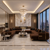 Turkish Sofa Furniture Flannel Fabric U-shape Sectional Arabic Modern Majlis Sofa