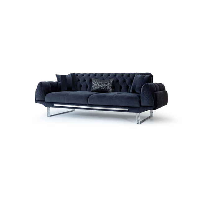 Deep Seating Comfort Luxury Turkey Furniture Velvet Elegant Fabric Couch Dortmund Sofa Set