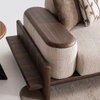 Contemporary Sofa Manufacturer Hospitality Furniture Supplier Solid Wood Fabric Hisar Sofa