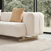 Luxury Premium Sofa Manufacturer Cream Fabric Wabi-sabi Style Harley Sofa Set