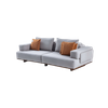 Traditional Linen Couch Turkish TV Room Furniture Duet Sofa Set