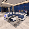 Accent Lounge Furniture Modular Sectional U Shape Sofa Modern Leather Chaise Lounge
