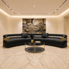 Italian Luxury Living Room Versace Sofa Furniture Big Curve Shape Sectional Sofa