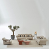 Turkish Furniture Capella Sofa Set Round Arm Sofa Loveseat And Chair Lounge Set