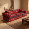 Compressed Majlis Boneless Sofa in a Box Compact Couch Corduroy Fabric Vacuum Floor Sofa