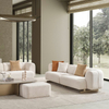 Luxury Premium Sofa Manufacturer Cream Fabric Wabi-sabi Style Harley Sofa Set