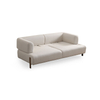 Living Room Luxury Velvet Lounge Furniture Beige Cratos Antique Couch with Adjustable Backrest