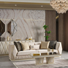 Solid Wood Frame Upholstered Luxury Modular Furniture Couch Diamond Sofa Set