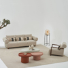 Turkish Furniture Capella Sofa Set Round Arm Sofa Loveseat And Chair Lounge Set