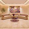 Italian Luxury Living Room Versace Sofa Furniture Big Curve Shape Sectional Sofa